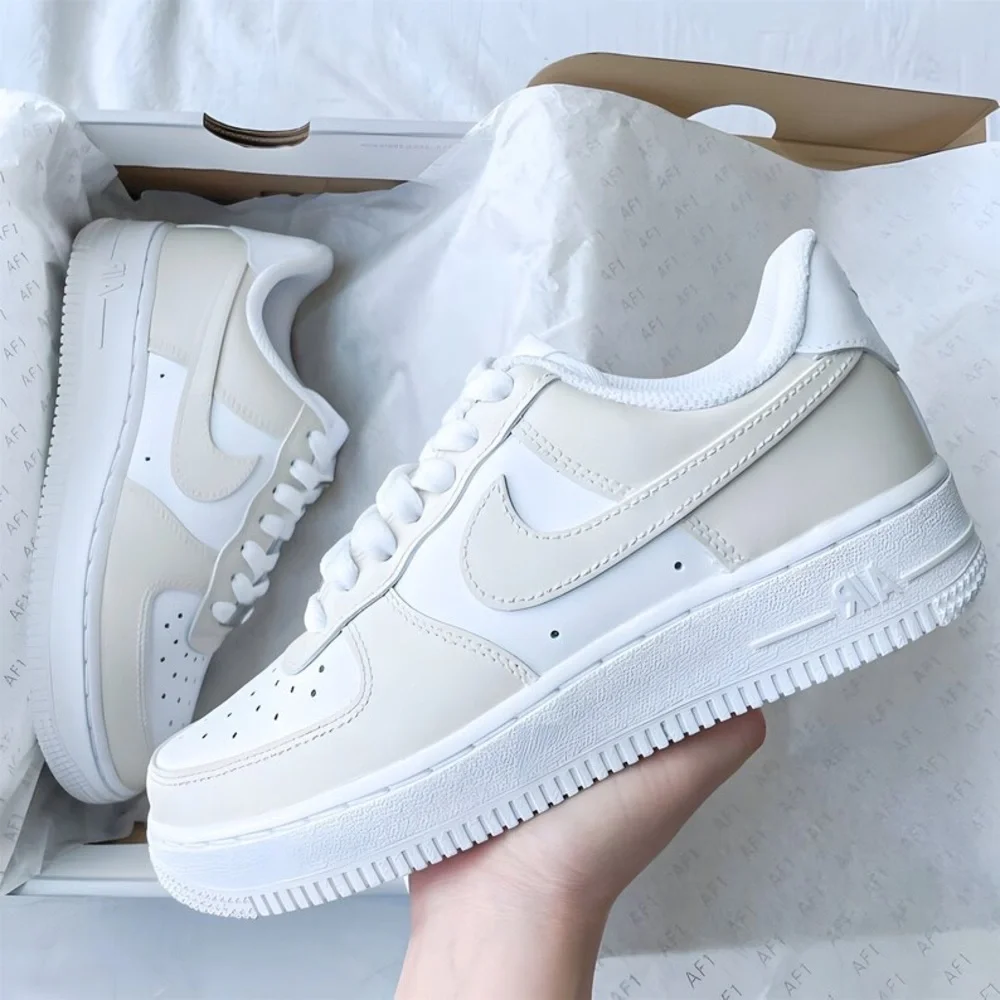 Nike beige Rare Air Force 1s - Picture 2 of 3